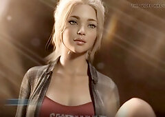 Nude cougar model Loveskysan69real in a wild 3D sex adventure