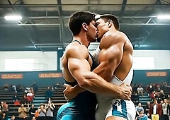 AI Student Wrestlers Suck And Fuck At The Meet by ManyAMan