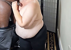 POV: I walked into the wrong dressing room and this hot milf made me creampie her and cum all over her face
