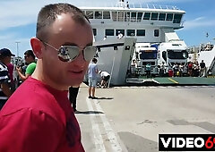 European couple invites a well-endowed male friend for a heated threesome featuring intense blowjobs and deep anal penetration
