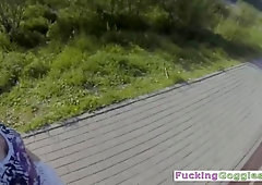 Horny teen riding cock of fitness instructor