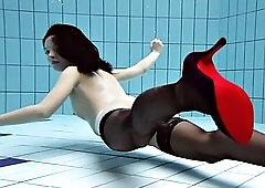 Scuba diving beauty Vera Brass