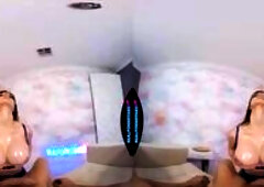 Busty MILF Lexi Luna gets oiled up and slides up and down your big dick