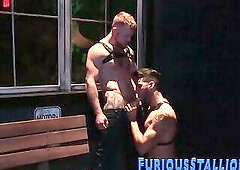 Hunky stud gets railed