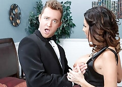 Cutie brunette Tara Holiday gets nicely fucked by a large penis