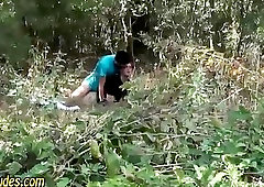 Amateur outdoor cumshot