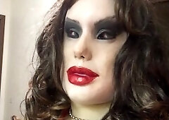 Angelinas Leggings (trans, Crossdress, Female Mask, Mask, High Heels, Transformation, Feminization) With Keana Moire