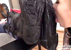 See Rider Dominatrix serve and worship on now! - Messy Boots, Boot Worship, Boots Domination Porn