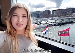 Cheating wife gets banged on her hotel balcony