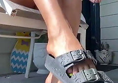 Amateur blondie solo anal masturbation