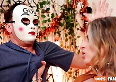 On Halloween, MILFs Cory Follow and Elizabeth Skylar dive into an sexually excited fuckfest. They lock lips and tongue-screw every other's sleek 