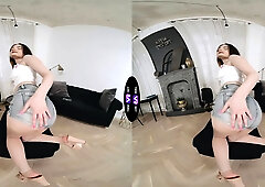 Vivian doll's seductive undress tease finishes in squirting ejaculation - teenmegaworld