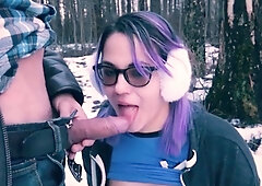 Public Blowjob - Huge Cum Load in the Park