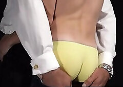 The slick and submissive Austin Young's boy cock was fully erect as the master oiled his bod