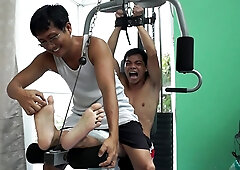 Ticklish Gym Buddy