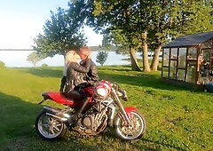Slutty sweetheart rides bike and schlong - Dreamescapades
