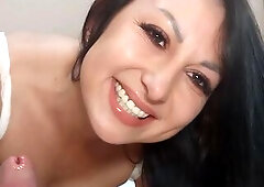 My favorite mother I'd like to fuck wife wakes me up with a unfathomable morning fellatio and licks up the sperm, smearing it over her face and t