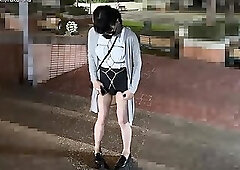 Hakumi bondage underclothing go for a walk.