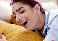 Skinny Blonde Cutie Fucks Her Girlfriend After A Run