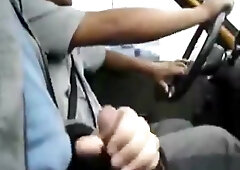 Wank in the Taxi Driver's Side - 4