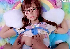 Titsfuck and facial cum on my cute doll 26