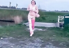 Sissy Runs to the Car but is likewise Late!