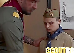 Older daddy fucks Austin Young in front of his friend