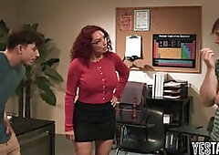 Large tits older redhead mother I'd like to fuck double permeated by her students