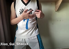 Kise Ryouta (kuroko No Basuke) Cosplay Masturbation Loud Moaning+nipple Play