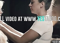 Big tits MILF cop punishes tiny teen criminal with a strapon cock