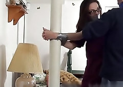 Abused babe Alyssa James gets whipped and fucked BDSM bondage