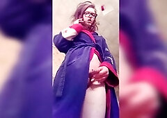 Hot cumshot, self piss