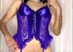 Fatimasatin Purple Satin Lingerie DZEL5963