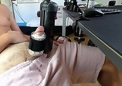 crazy beach man gets DRAINED