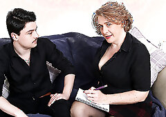 Mature busty Camilla loves fucking & sucking her toy boy