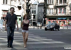 Big Breasted Romanian screwed in public