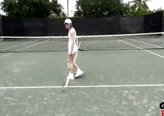 Sexy Tennis Babe Sucks Me Off