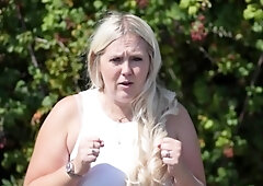 Mature blonde enjoys some hardcore masturbation action
