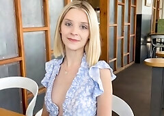 Sexy blonde Jana Cova hot solo masturbation on her bed