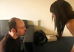 Divine indian goddess nia spit and slap humiliation of  loser