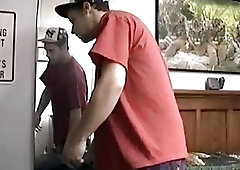 Straight dude is surprisingly turned on by a gay mouth on his junk