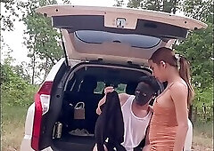 Slim Bangkok beauty fucks outdoors, huge cumshots