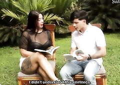 Sexually excited sexologist Silvana Lee bangs a large-cocked college student - Clip two