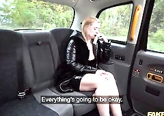 Blond with Fabulous LARGE ROUND TITTIES gets Pity Banged after Funeral - Fake Taxi