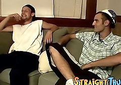 Straight thugs get off and shoot some cum from their balls