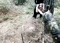 Oral job and sex in the forest during lunch break