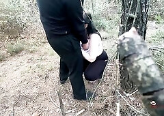 Oral job and sex in the forest during lunch break