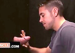 Straight stepdad tricked into getting a blowjob from gay stepson