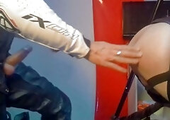 Fresh young guys in uniforms showing off their uncut goodies