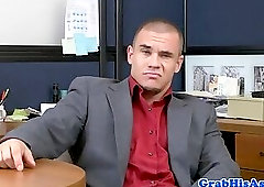 Horny office stud rams the new guy up the ass